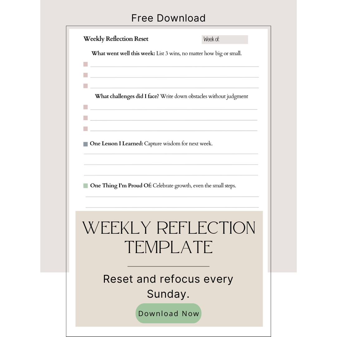 Weekly Reflection Template (free Download)