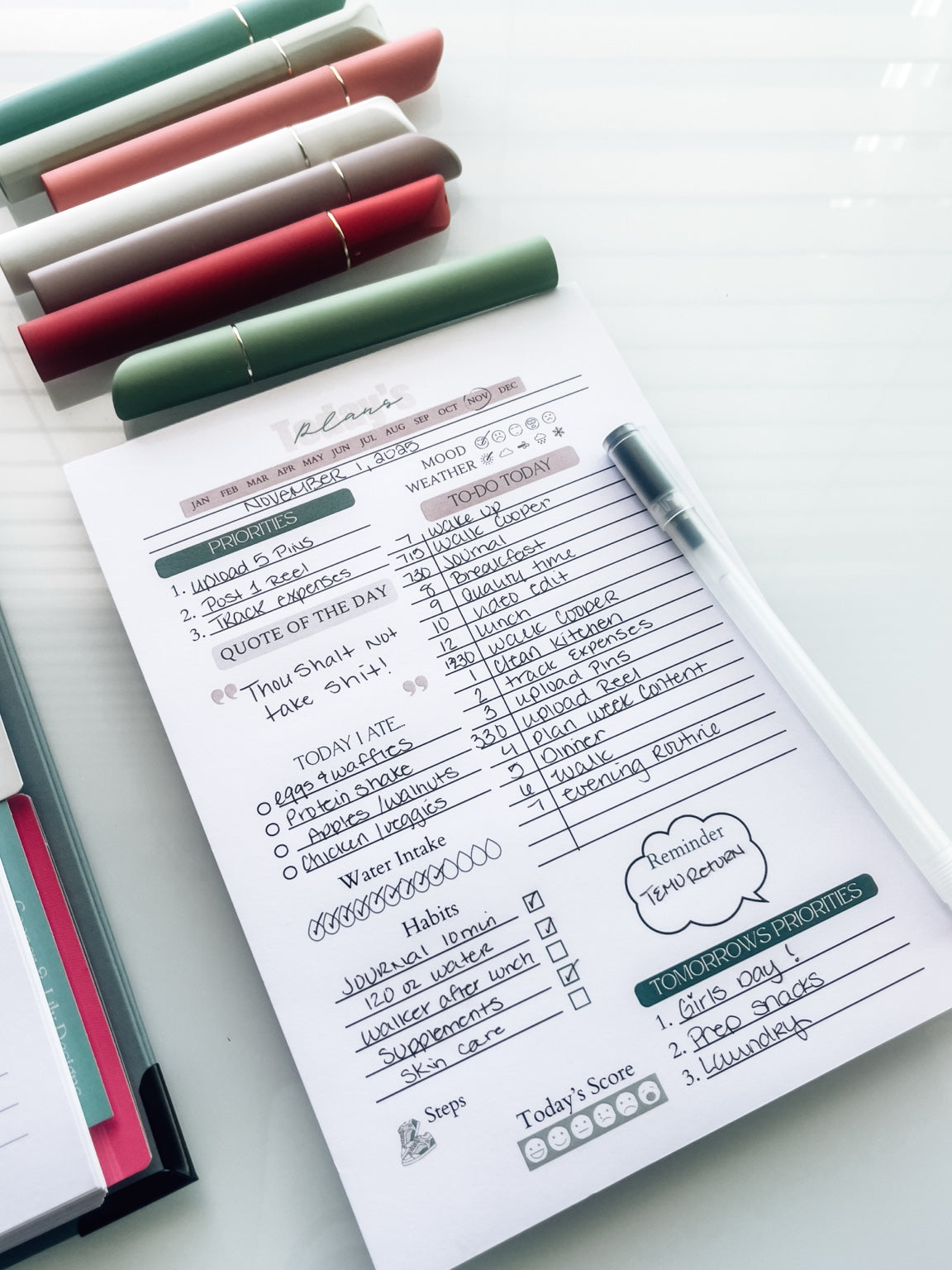Balanced Boss Daily Notepad