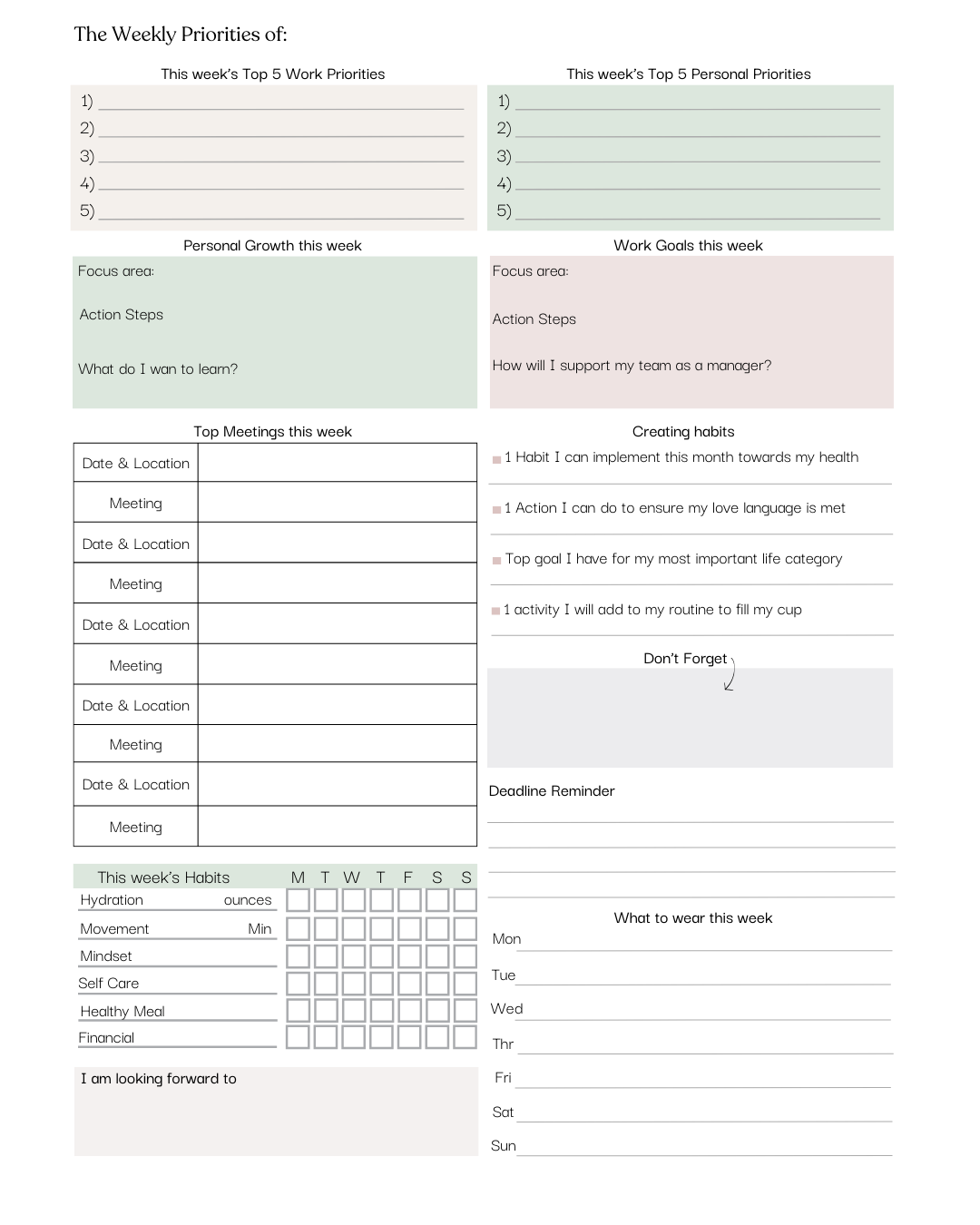 Daily Balance Planner Quarterly Subscription