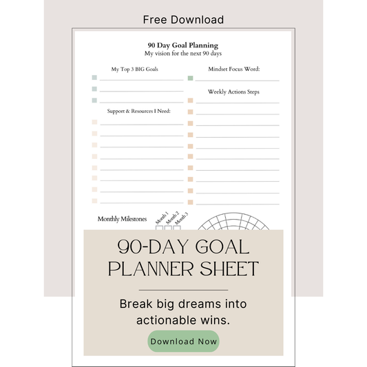 90-Day Goal Planner Sheet (free Download)