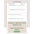 Weekly Reflection Template (free Download)