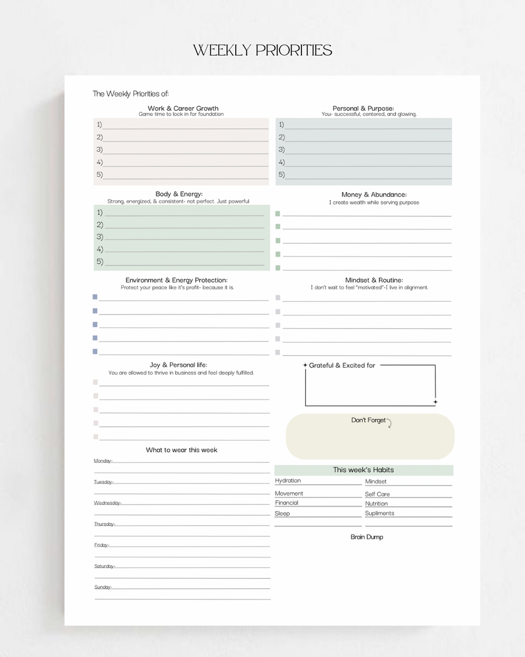 The Cooper Planner Inserts