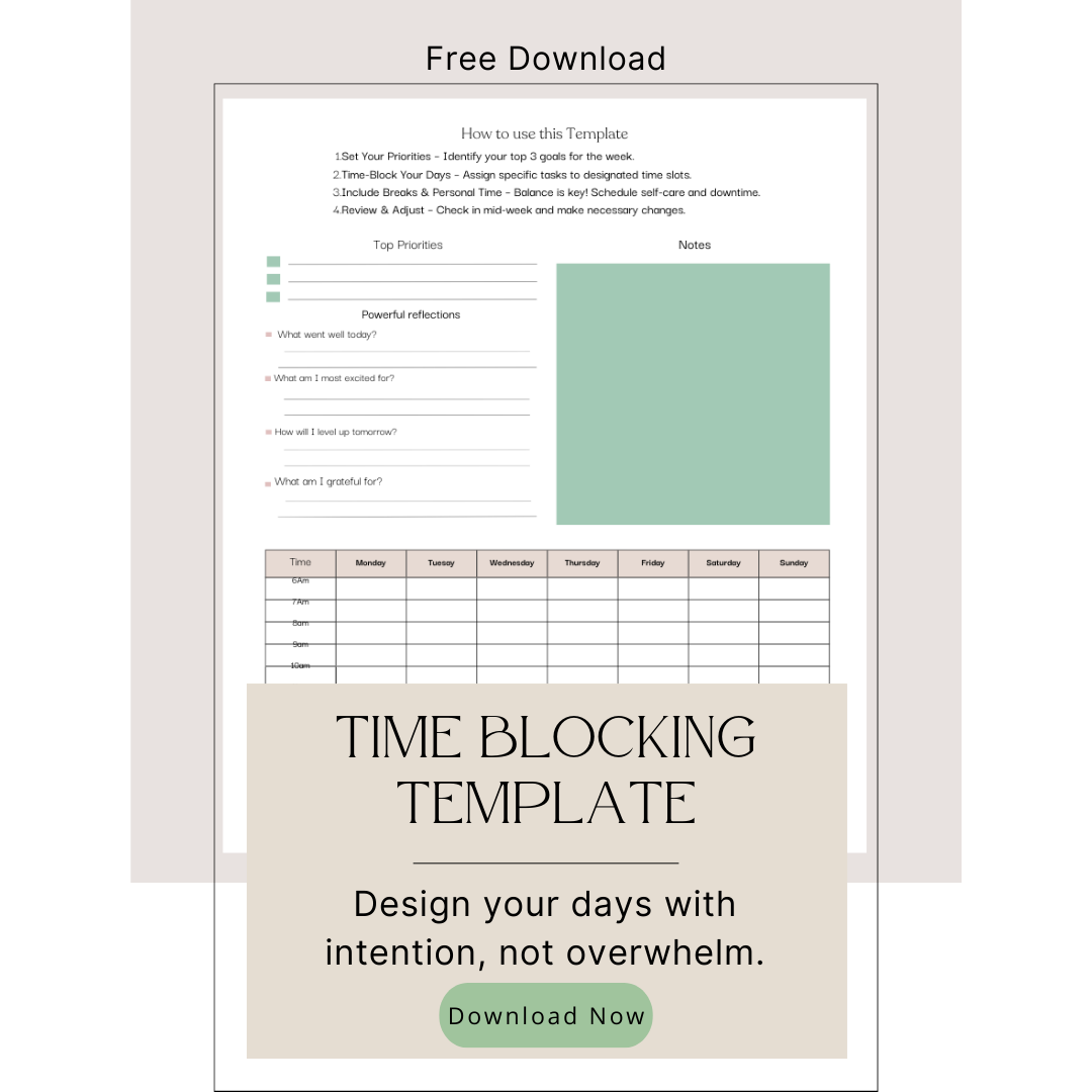 Time Blocking Template (free Download)