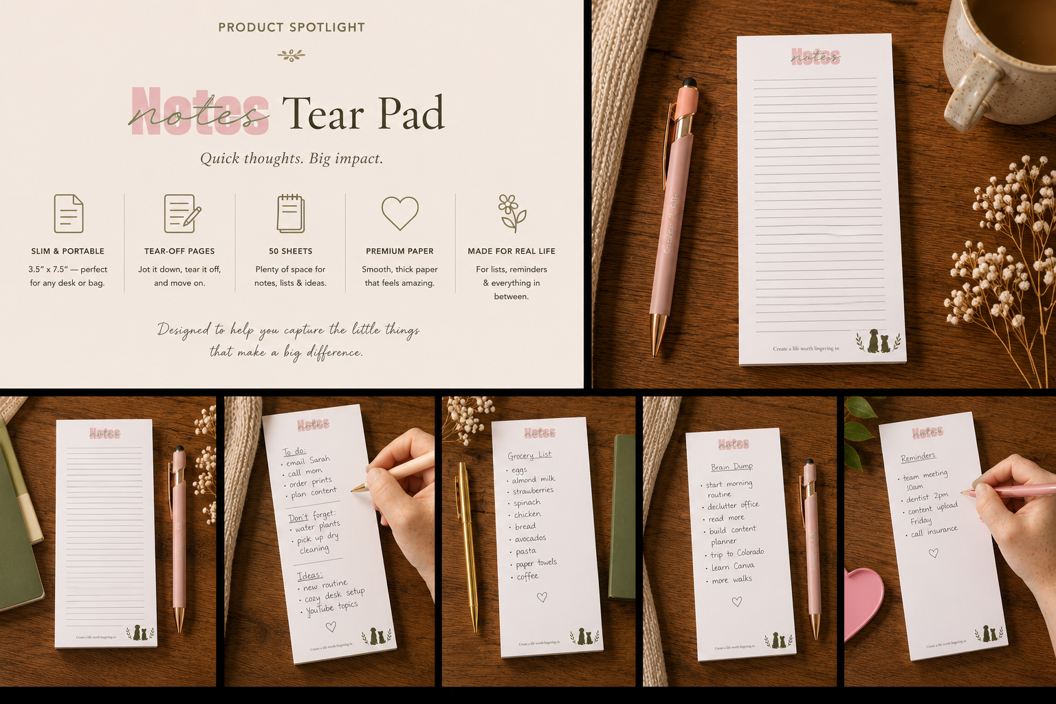 The Notes Tear Pad | 3.5" × 7.5"