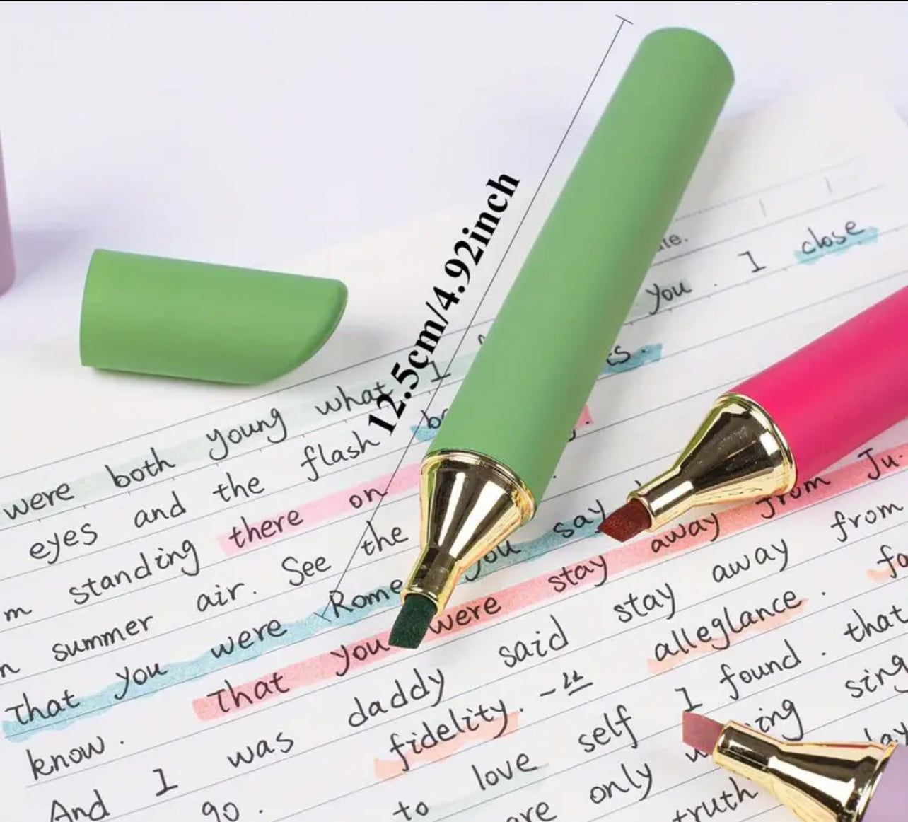 Green Highlighter 4 pack