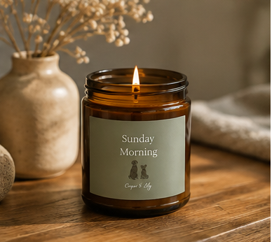 Soy Candle - "Sunday Morning" Scented Jar (4oz & 9oz)