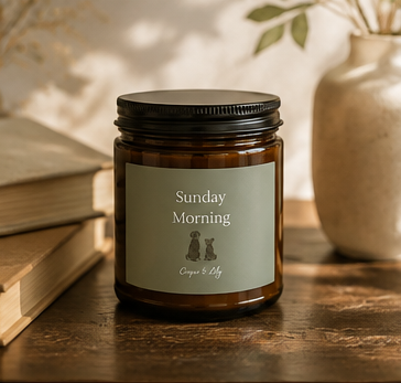 Soy Candle - "Sunday Morning" Scented Jar (4oz & 9oz)