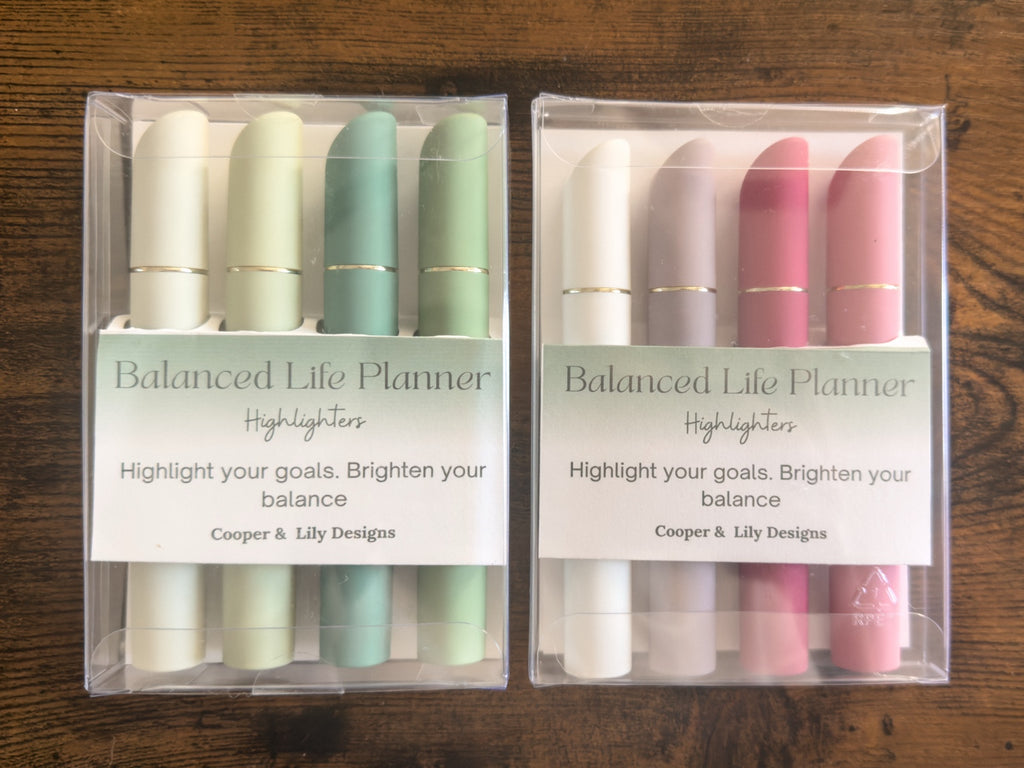 Balanced Life Planner + Soft-Touch Highlighter Bundle