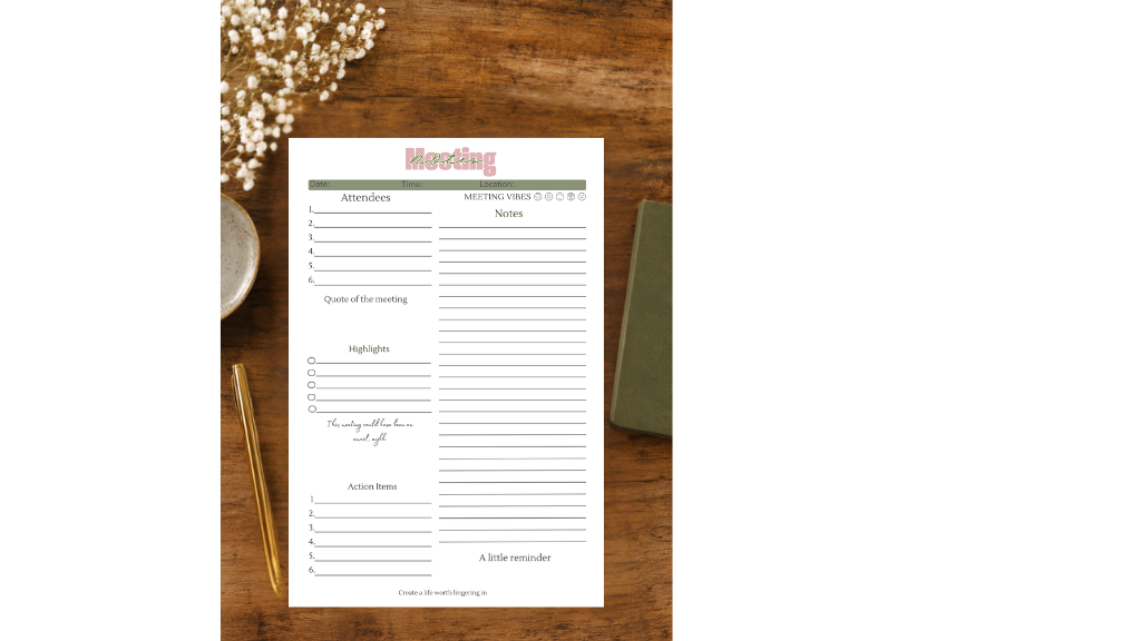 The Meeting Notes Pad