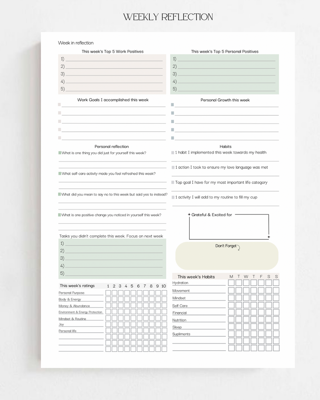 The Cooper Planner Inserts
