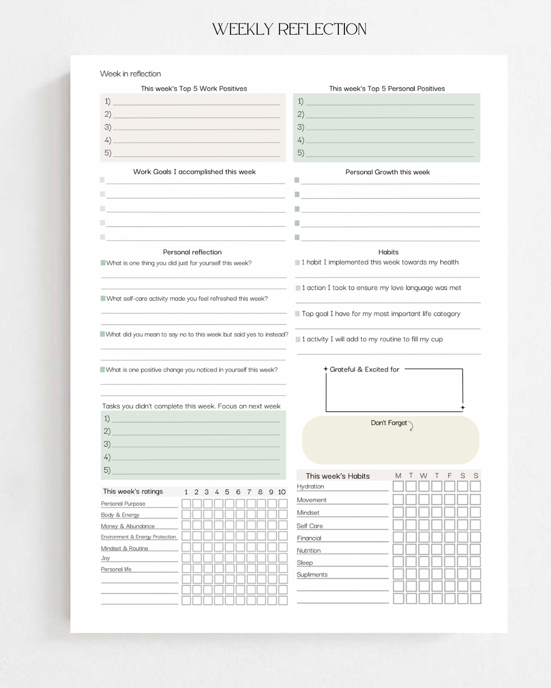 The Cooper Planner Inserts