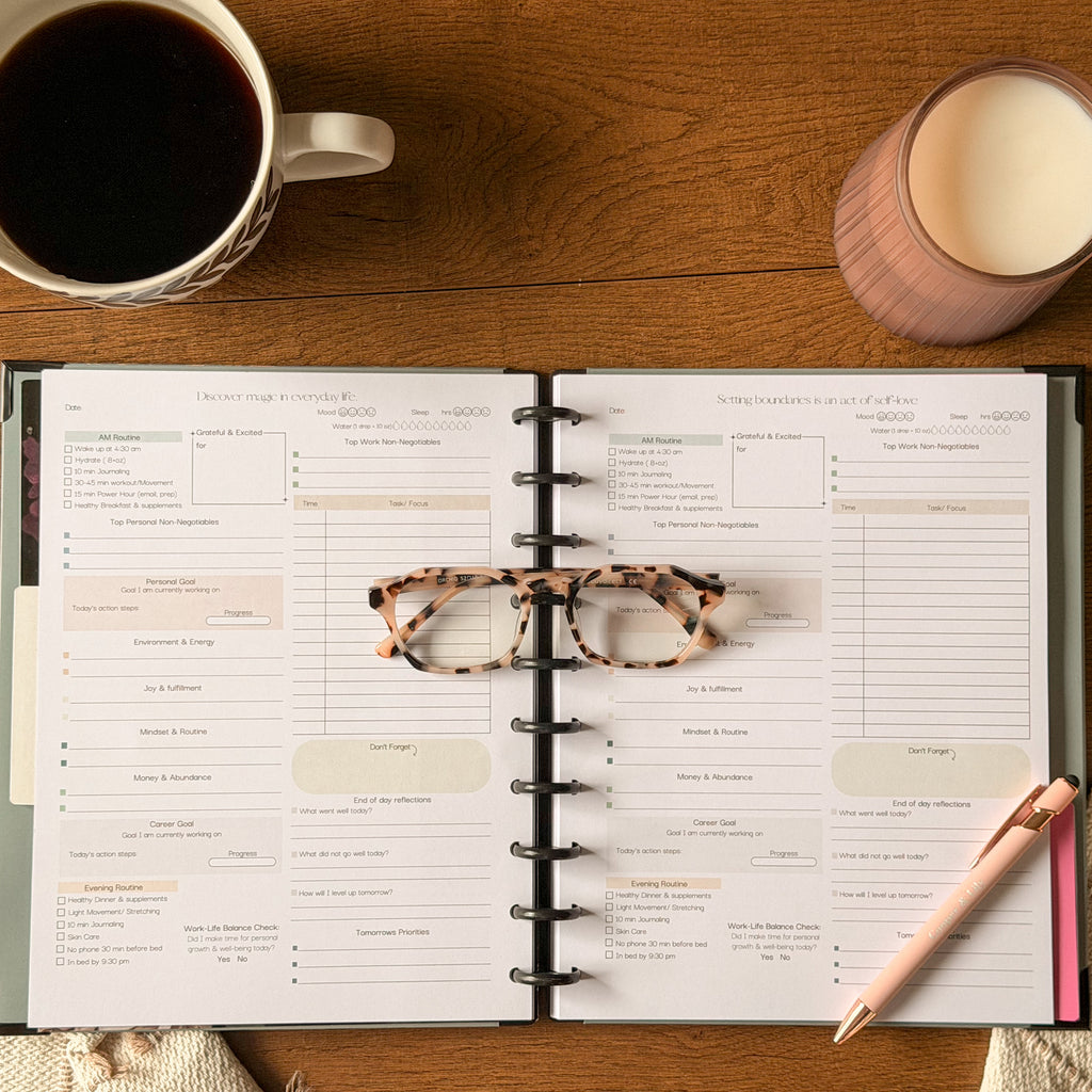 Balanced Life Planner + Soft-Touch Highlighter Bundle