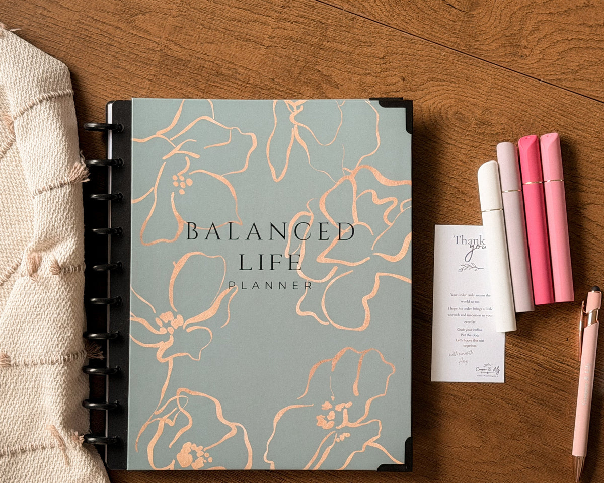 Balanced Life Planner + Soft-Touch Highlighter Bundle