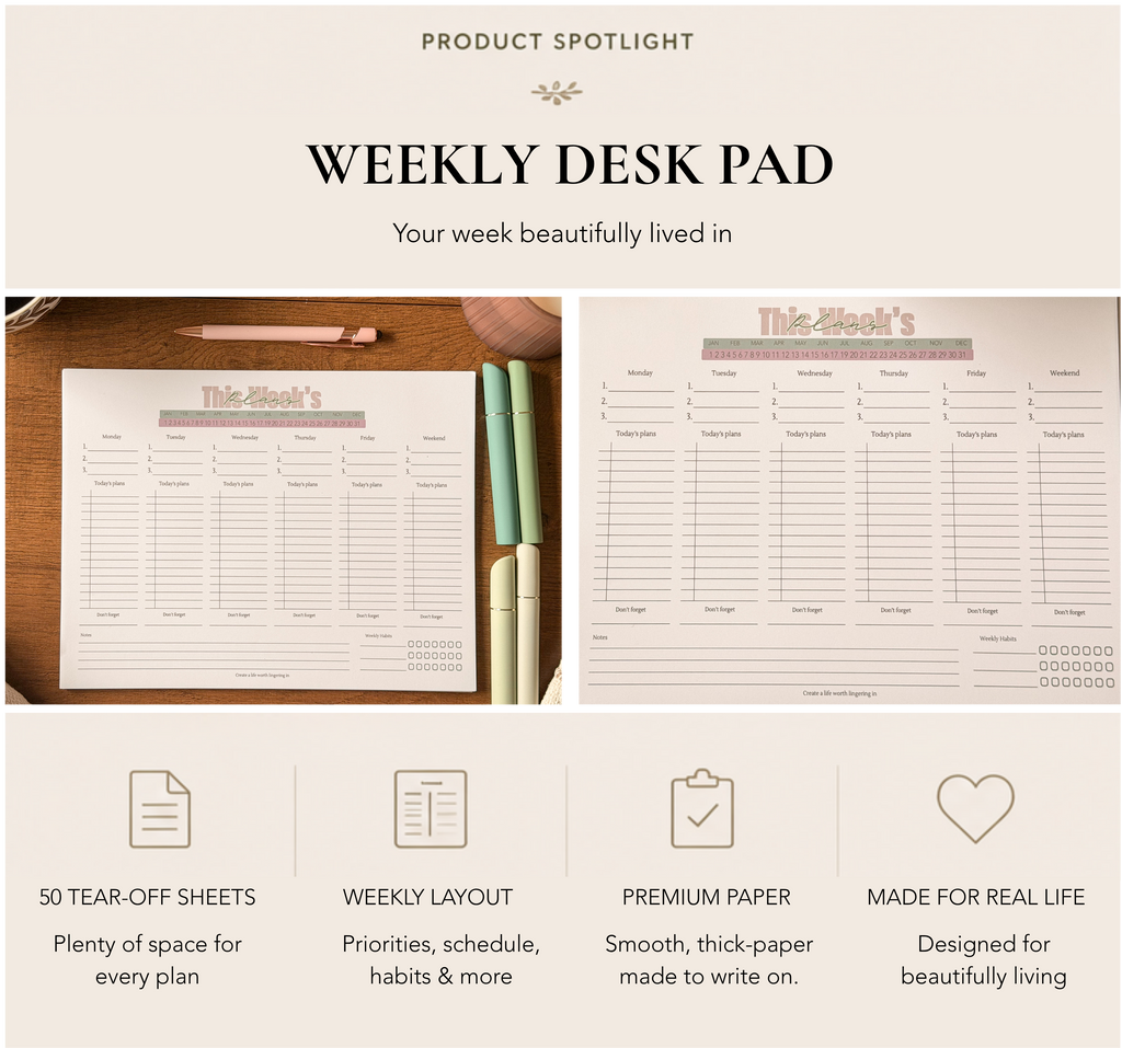 The Weekly Desk Pad