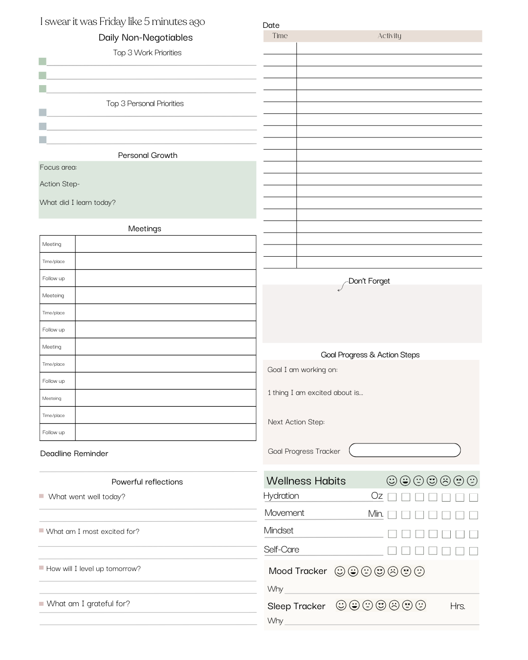 Daily Balance Planner Quarterly Subscription